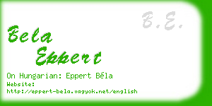 bela eppert business card